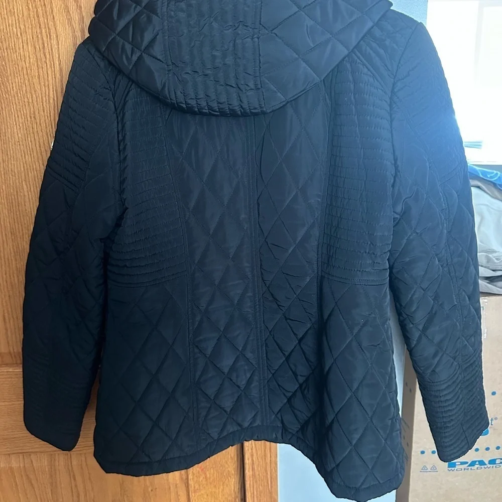 Michael Kors Dark Black Quilted Puffer Coat